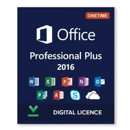 Microsoft Office Professional Plus 2016 download digital licence onetime